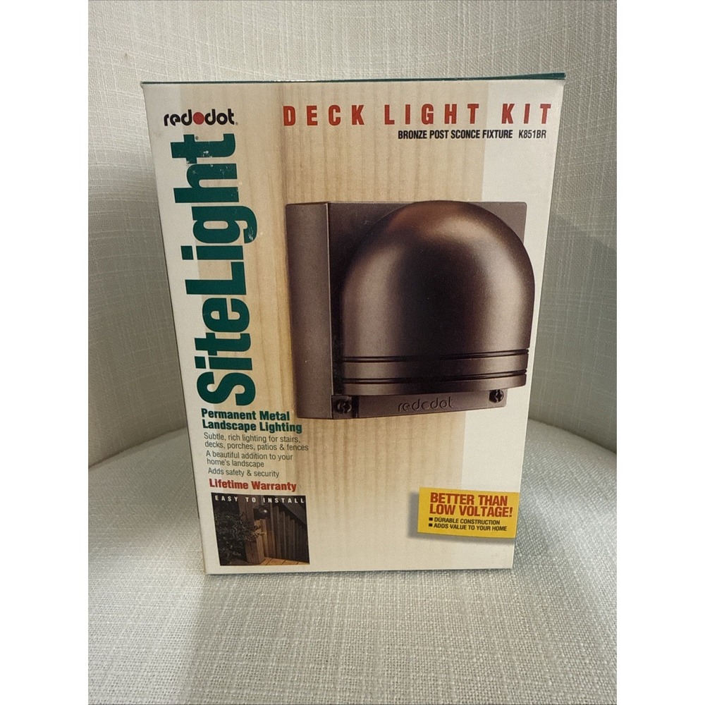 SiteLight New Old Stock Red Dot‎ K851BR Bronze Deck Sconce Light 120v